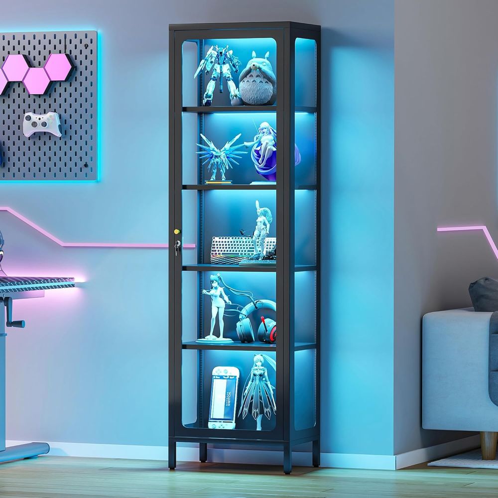 Lighting - 69 Glass Display Cabinet with Lock