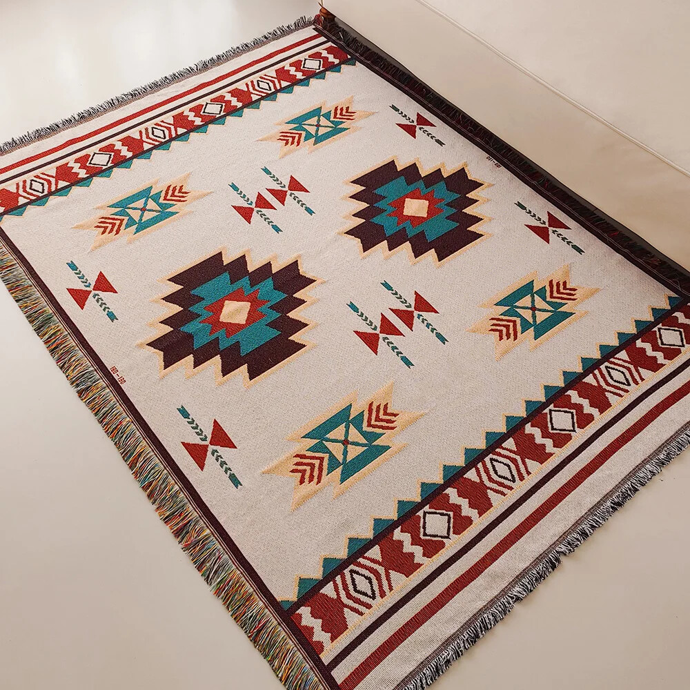 Oversized Boho Aztec Blanket w - Boho Throw Blanket Fringe review and price