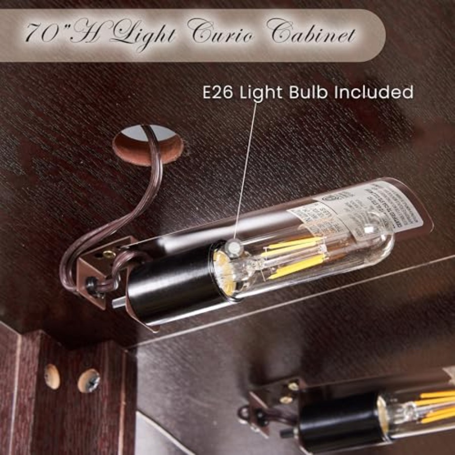Corner curio cabinet for livin - Lighting review and price