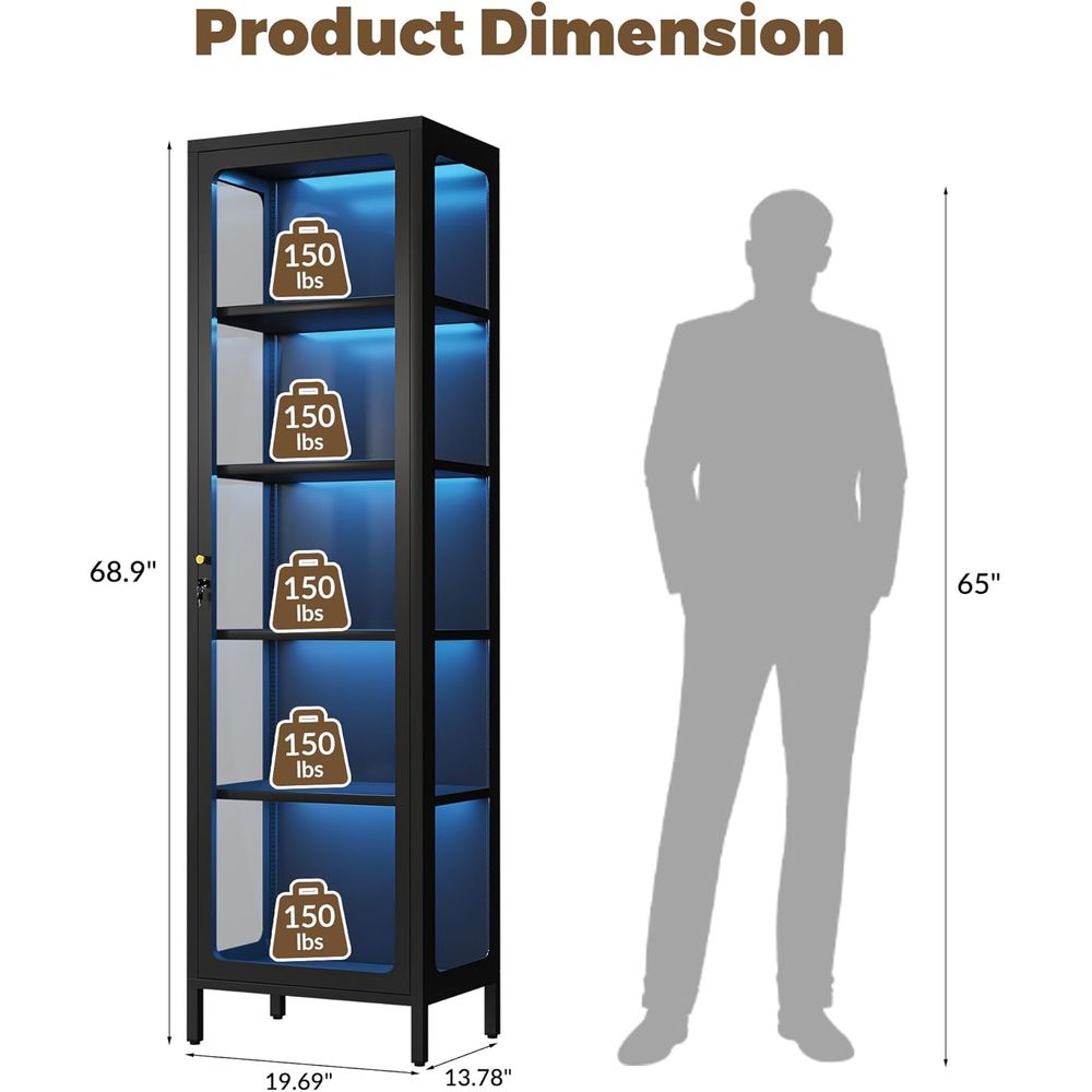 69 Glass Display Cabinet with  - Lighting review and price